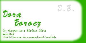 dora borocz business card